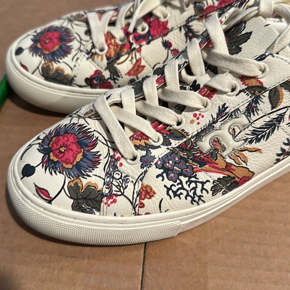 Tory Burch Amalia Spring Floral Sneakers 9.5 - Picture 12 of 13